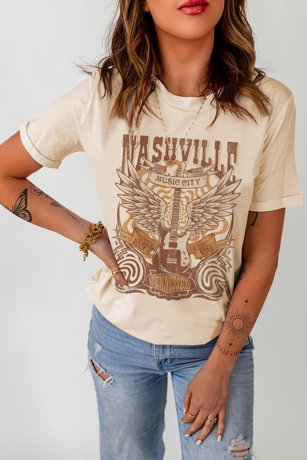 Western Graphic Round Neck T-Shirt